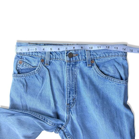 Vintage Levi’s 950 Women’s Blue Jeans 7 MED USA Made Relaxed Fit Tapered Leg - Picture 8 of 16